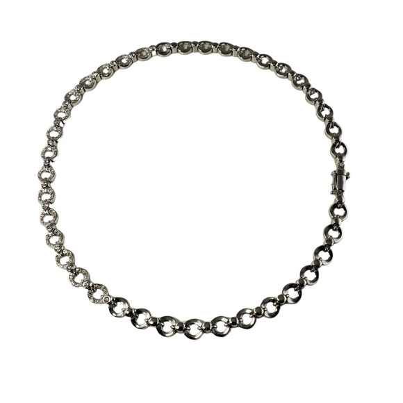 Vintage 14 Karat White Gold and Diamond Necklace with GAI Certificate #13569 - Picture 3 of 7